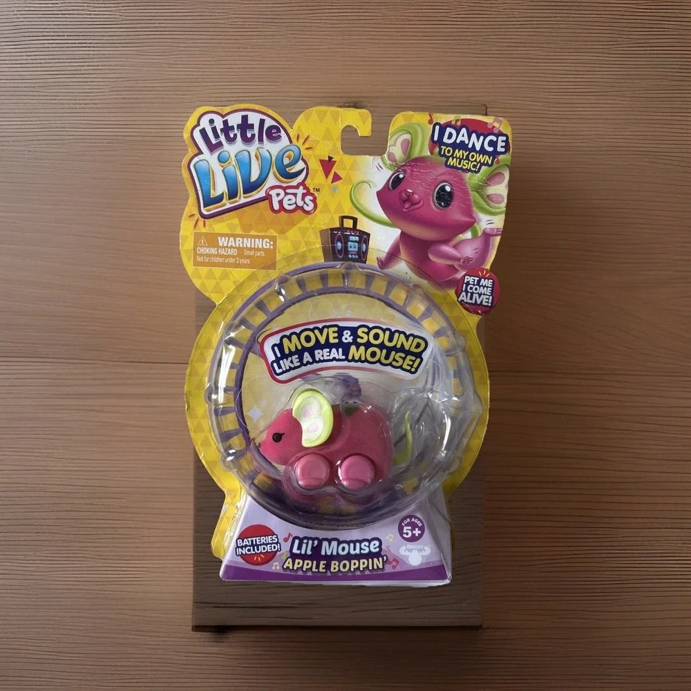 LITTLE LIVE PETS Lil' Mouse Apple Boppin' Sealed Series 1 2014 Sealed Pink Moose